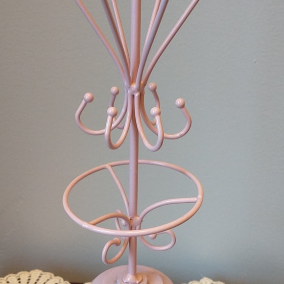 Pink Wood Jewelry Stand - Picture 3 of 7